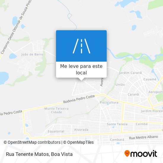 Rua Tenente Matos mapa