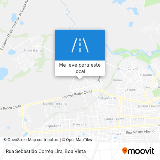 Rua Sebastião Corrêa Lira mapa