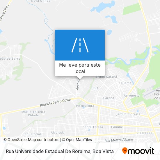 Rua Universidade Estadual De Roraima mapa