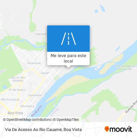 Via De Acesso Ao Rio Cauamé mapa