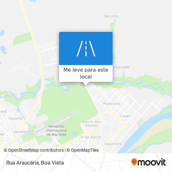 Rua Araucária mapa