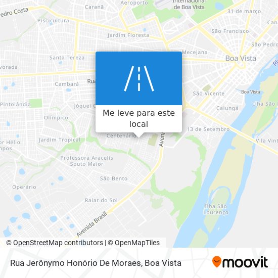 Rua Jerônymo Honório De Moraes mapa