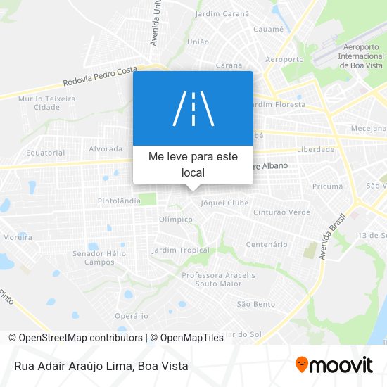 Rua Adair Araújo Lima mapa