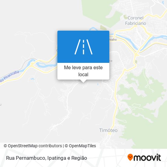 Rua Pernambuco mapa