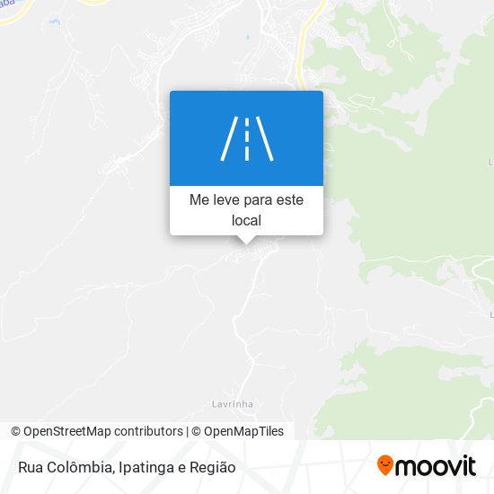 Rua Colômbia mapa