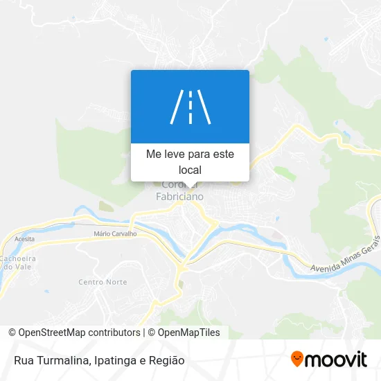 Rua Turmalina mapa