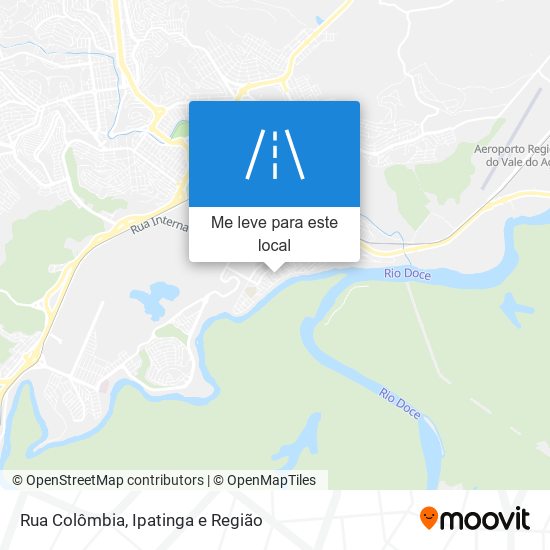 Rua Colômbia mapa