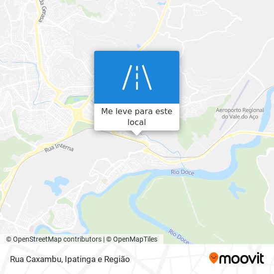 Rua Caxambu mapa