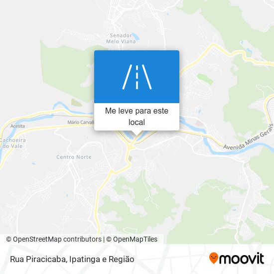 Rua Piracicaba mapa