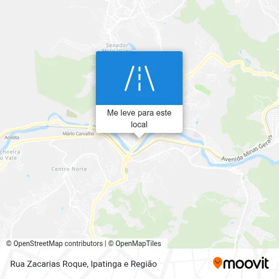 Rua Zacarias Roque mapa