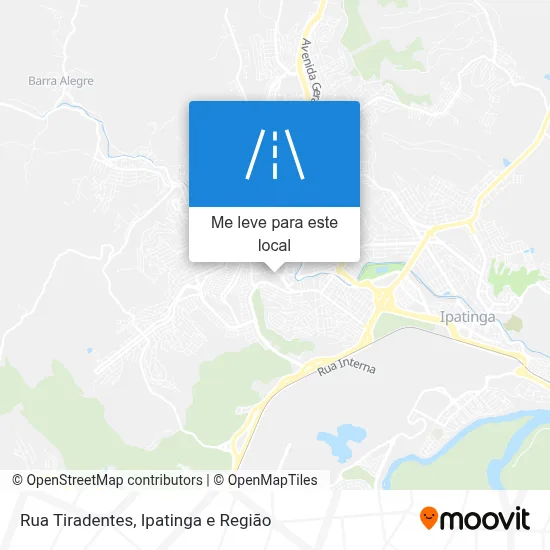 Rua Tiradentes mapa