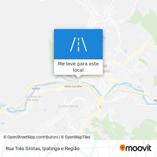 Rua Três Grotas mapa