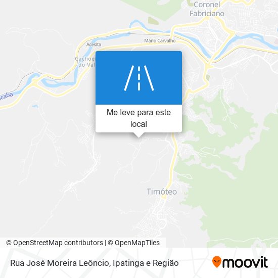 Rua José Moreira Leôncio mapa