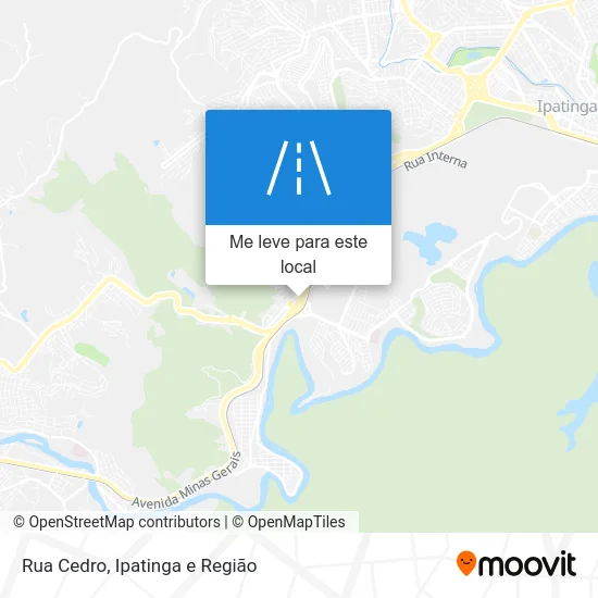 Rua Cedro mapa