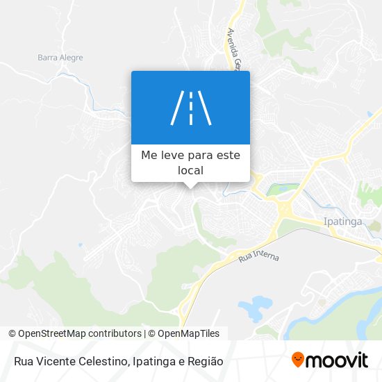 Rua Vicente Celestino mapa