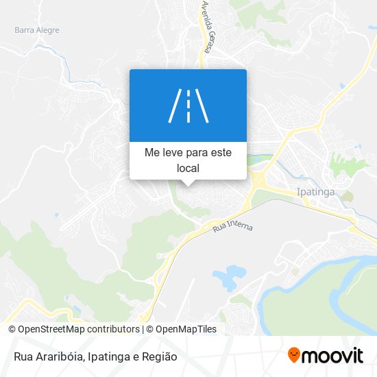 Rua Araribóia mapa