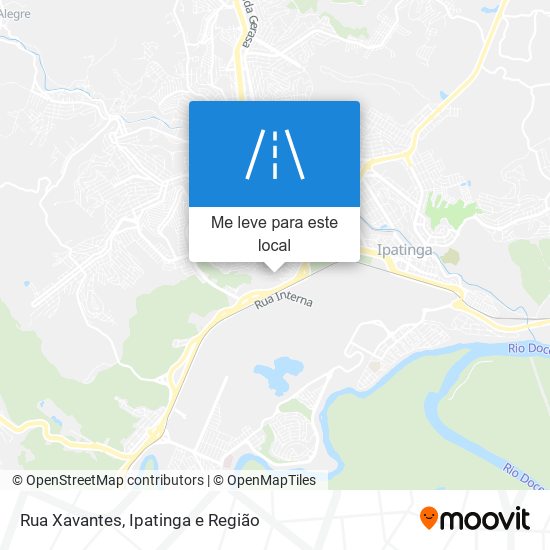 Rua Xavantes mapa