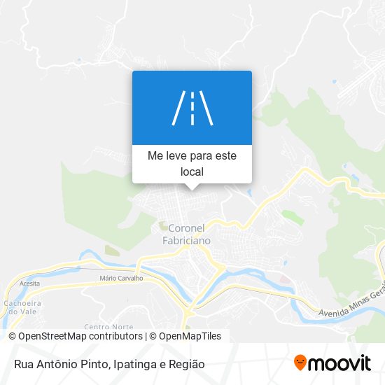 Rua Antônio Pinto mapa
