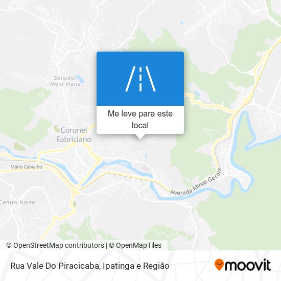 Rua Vale Do Piracicaba mapa