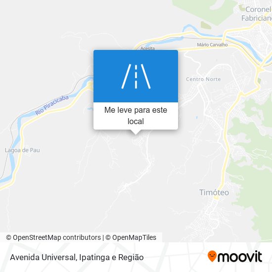 Avenida Universal mapa