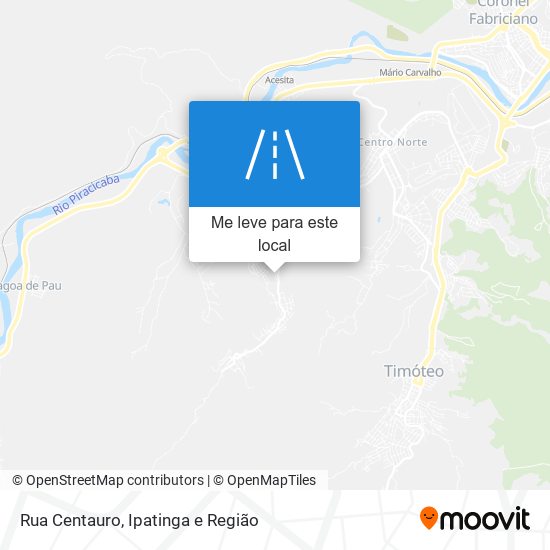 Rua Centauro mapa