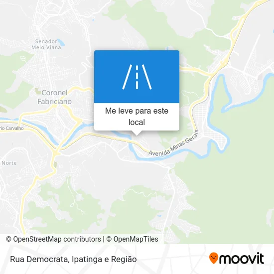 Rua Democrata mapa