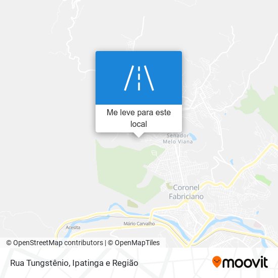 Rua Tungstênio mapa