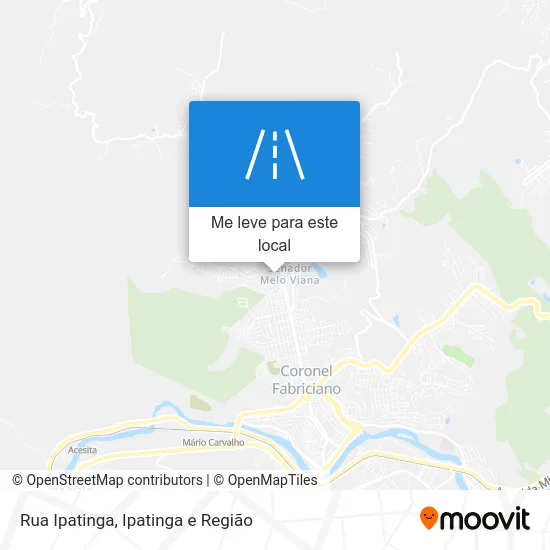 Rua Ipatinga mapa