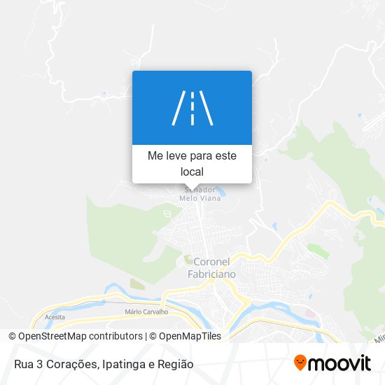 Rua 3 Corações mapa