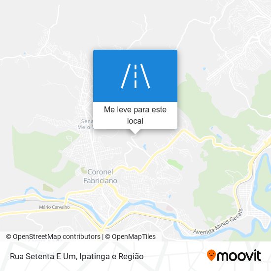 Rua Setenta E Um mapa