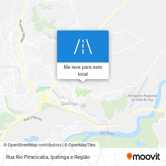 Rua Rio Piracicaba mapa