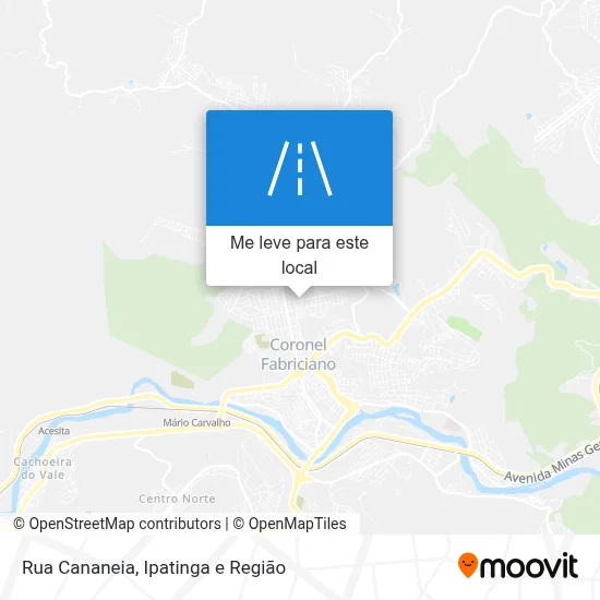 Rua Cananeia mapa