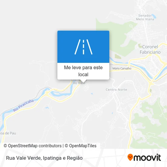 Rua Vale Verde mapa
