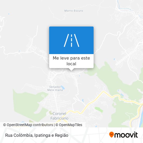 Rua Colômbia mapa