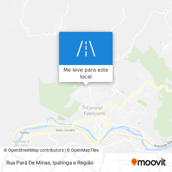 Rua Pará De Minas mapa
