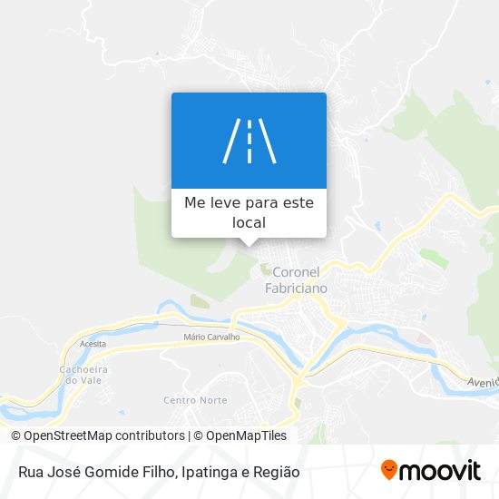 Rua José Gomide Filho mapa