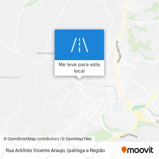 Rua Antônio Vicente Araujo mapa