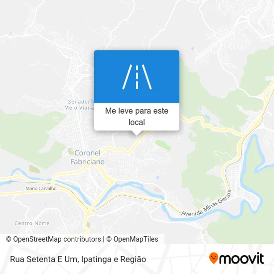 Rua Setenta E Um mapa