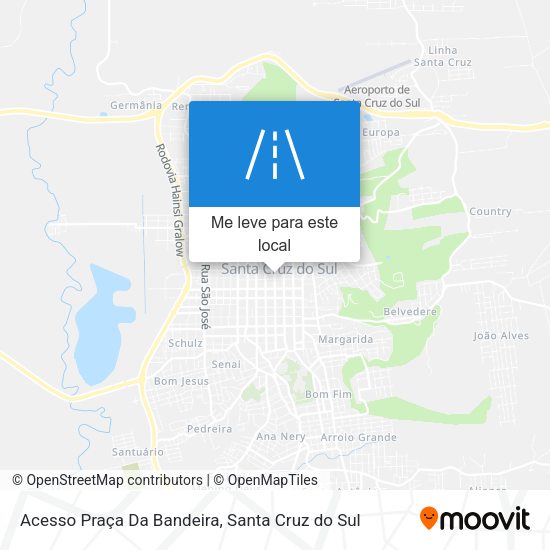 Acesso Praça Da Bandeira mapa