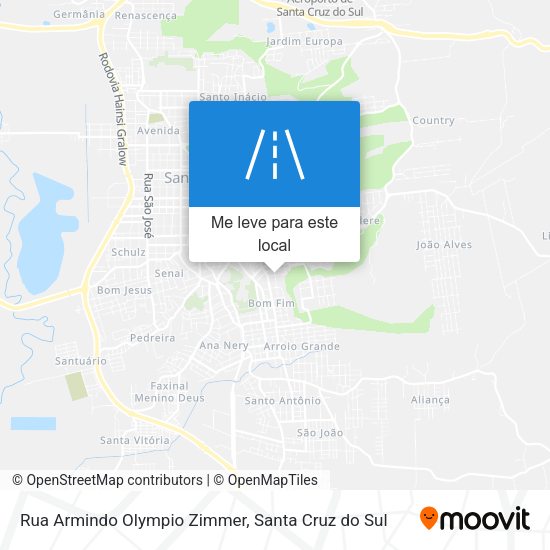 Rua Armindo Olympio Zimmer mapa