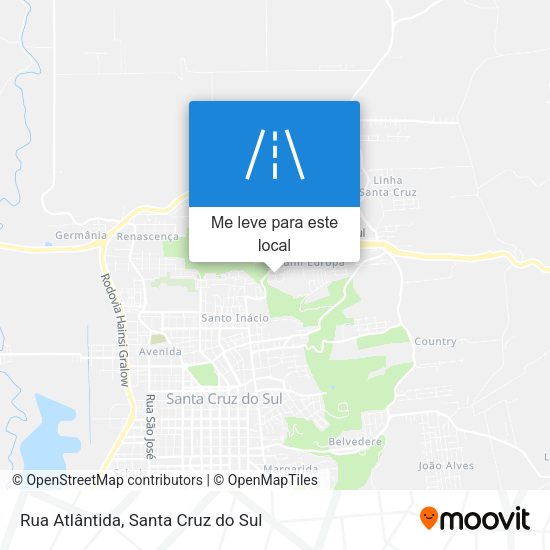 Rua Atlântida mapa