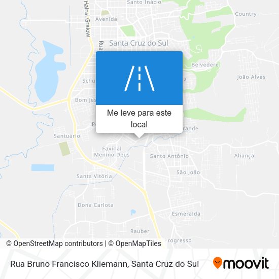 Rua Bruno Francisco Kliemann mapa