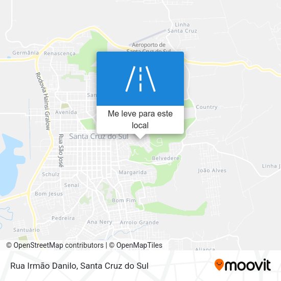Rua Irmão Danilo mapa
