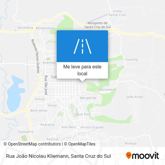 Rua João Nicolau Kliemann mapa