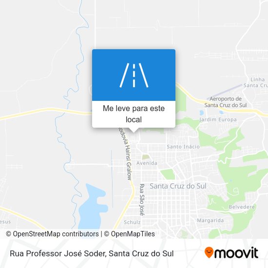 Rua Professor José Soder mapa