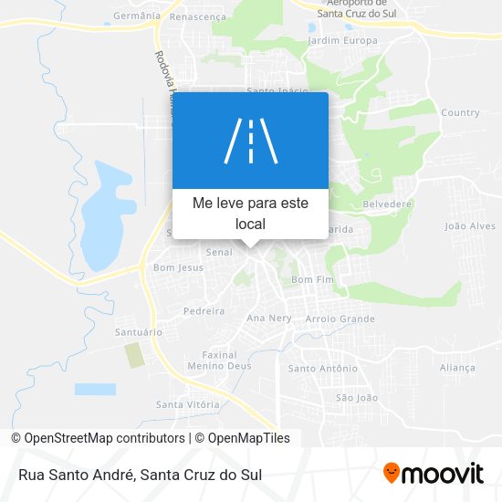 Rua Santo André mapa