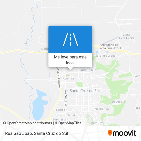 Rua São João mapa