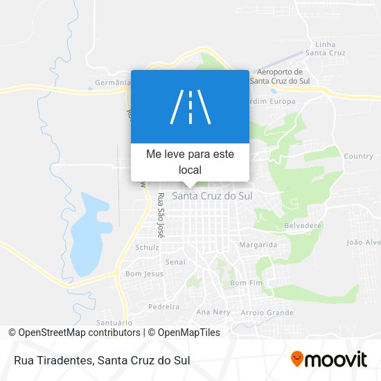 Rua Tiradentes mapa