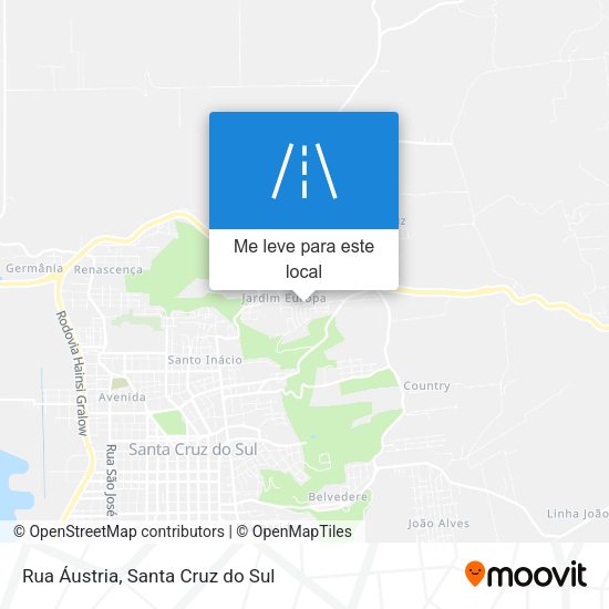 Rua Áustria mapa