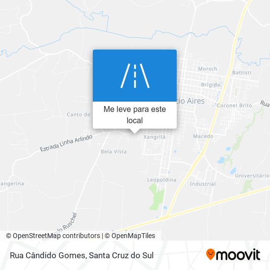 Rua Cândido Gomes mapa